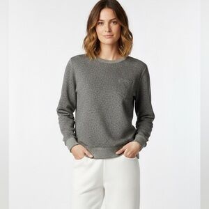 Roots Charcoal Grey Crewneck Sweatshirt Size Medium Slightly Cropped Cotton